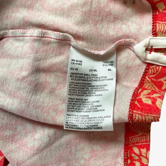 Bogner Size M Paisley Polo Shirt Pink Short Sleeve Collared Golf Leisure - Picture 11 of 12